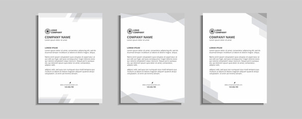Obraz premium modern corporate letterhead template design
