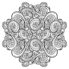 Black and white octopus tentacles vector motif