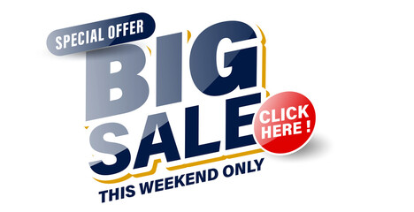 Big sale sticker or banner.