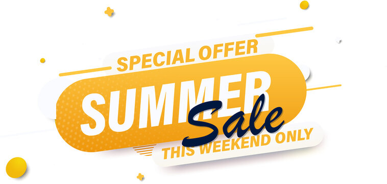 Special offer summer sale banner.