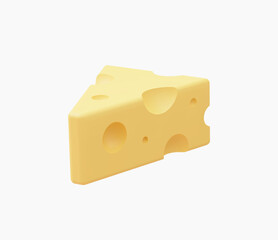 3d Realistic Cheese vector illustration