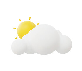 3d Realistic cloudy weather vector Illustration