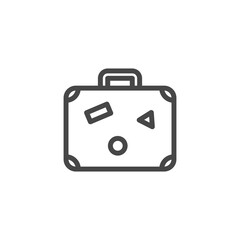 baggage icon. vector illustration of suitcase for web.