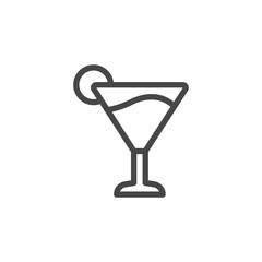 Margarita cocktail icon. Cocktail glasses. Martini cocktail icon, drink glass sign