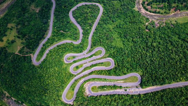 Patratu valley with lush greenery and scenic views of hills, located in Patratu, Ranchi, Jharkhand Tourism