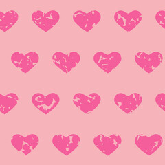 Heart pink seamless pattern for wrapping paper and textile, romantic pattern