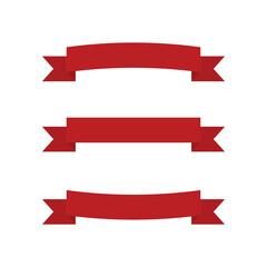 Red banner ribbon vector icon