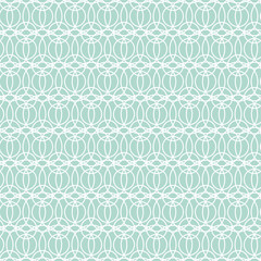 Circle seamless pattern for textile design, blue green simple background