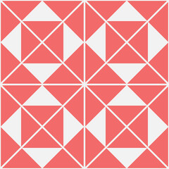 Pink triangle geometric seamless pattern for wrapping paper design