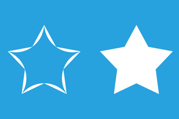 Star symbol icon flat symmetrical illustration bitmap illustration for design