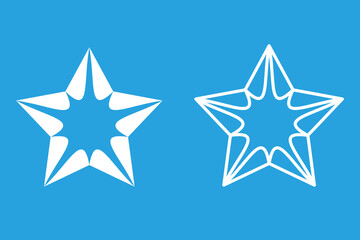 star symbol icon original creative symmetrical scrapbook bitmap illustration for design