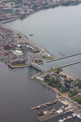 Helicopter over Duluth Harbor, MN - Lake Superior 