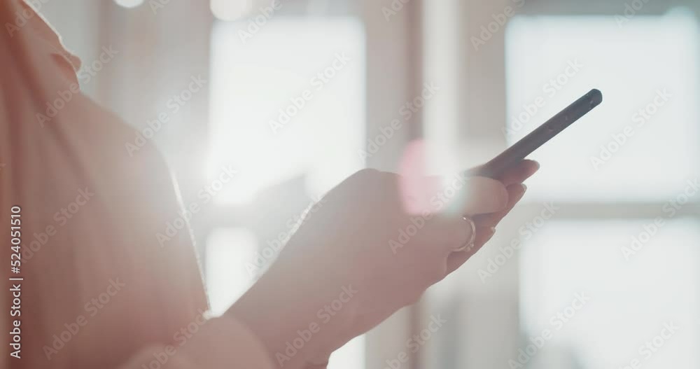 Poster a marketing, communication and texting businesswoman using phone to send a message, email, or text o