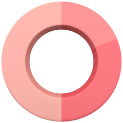 Pie chart 3d icon, for UI, poster, banner, social media post. 3D rendering