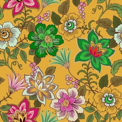 Foto op Canvas Digital textile kalamkari allover pattern © Hetvi