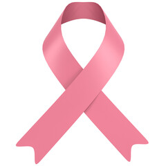 3d pink ribbon icon, for UI, poster, banner, social media post. 3D rendering