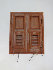 Old wooden window shutters, for vintage background.