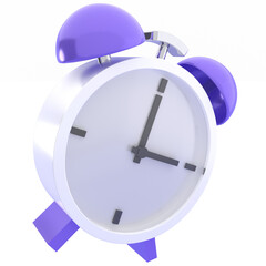 3d alarm clock icon, for UI, poster, banner, social media post. 3D rendering