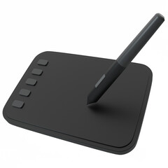 3d pen tablet illustration, for UI, poster, banner, social media post. 3D rendering