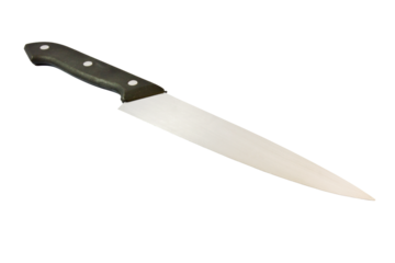 Real sharp kitchen knife tool home use hardware on transparent background png file