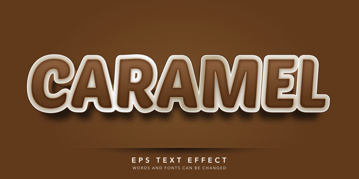 caramel 3d editable text effect