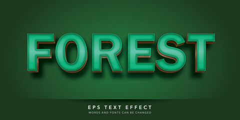forest 3d editable text effect