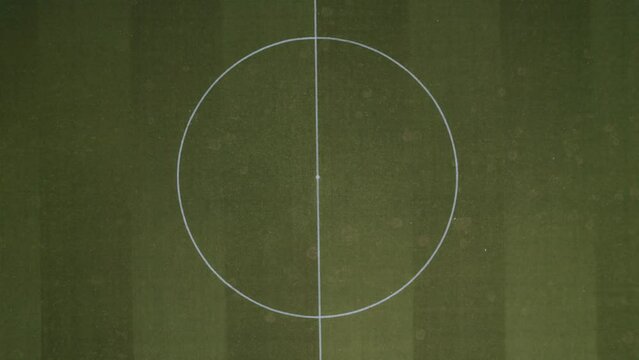 Lawn on an empty football field