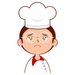 chef girl crying face cartoon cute