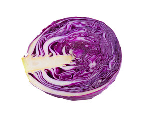 Fototapeta premium Purple cabbage slice on transparent png
