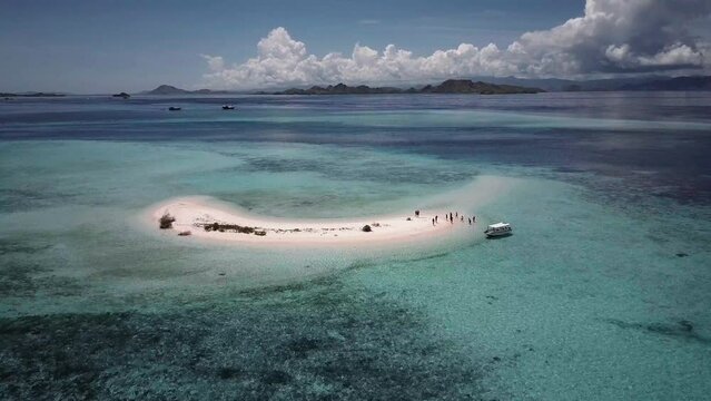 Drone footage of beautiful Taka Makassar island, Indonesia