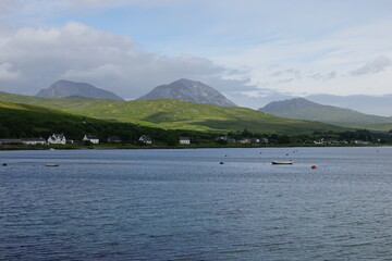 Craighouse and the Paps of Jura, isle of Jura, Scotland
