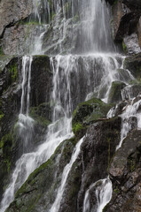 Obraz premium Background France Vosges waterfall Cascade du Hohwald in summer 67140 Hohwald