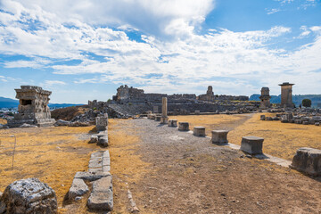 Xanthos archeological site in Turkey. Xanthos, which was the capital of ancient Lycia and is on the UNESCO World Heritage Sites list.