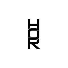 hor letter original monogram logo design