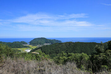 Fototapeta na wymiar 高知県四万十町　土佐興津展望台からの風景