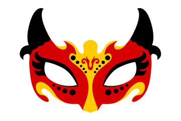 craft mask vector design with Demon beast theme for halloween