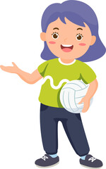 Happy preschool children or toddler character for school kids activity concept. Multicultural child in different positions.