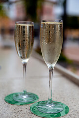 glasses of champagne