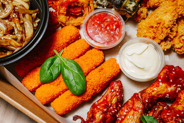 a lot of food close-up on the table © Taras