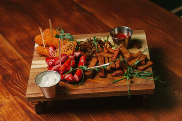 a lot of food close-up on the table