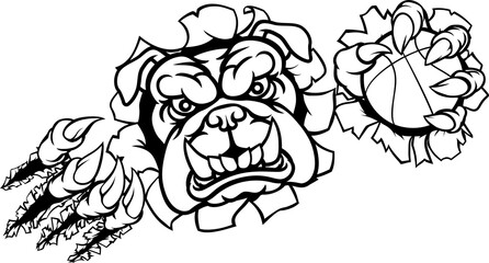 Bulldog Basketball Sports Mascot