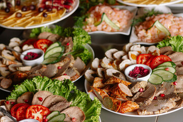 a lot of food close-up on the table © Taras