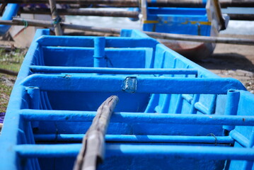 Fototapeta premium fishing boats parked on the beach