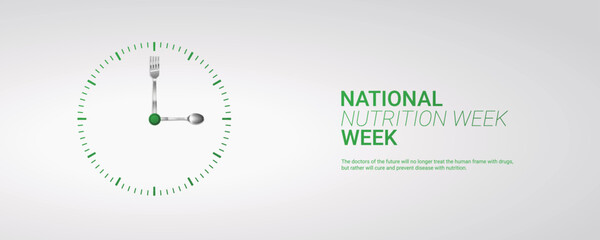 

National Nutrition week from September 1st to 7th. creative design Vector illustration