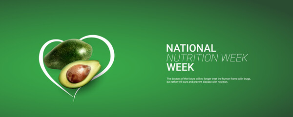 

National Nutrition week from September 1st to 7th. creative design Vector illustration