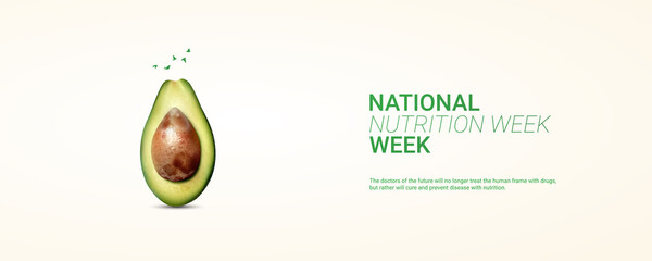 

National Nutrition week from September 1st to 7th. creative design Vector illustration