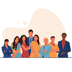 People. A group of people. Vector illustration. Poster, flyer, banner, postcard.