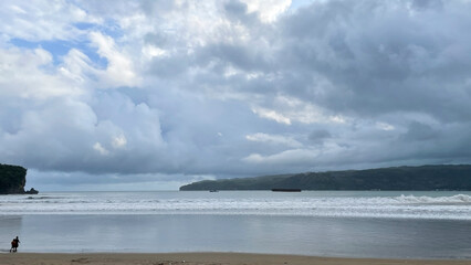 beach landscape in the tropics of Indonesia