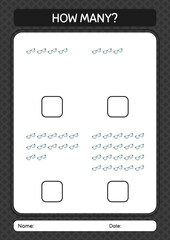 How many counting game with glasses. worksheet for preschool kids, kids activity sheet