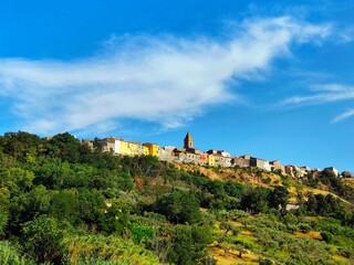 Fototapeta na wymiar panorama of Guglionesi village of Molise